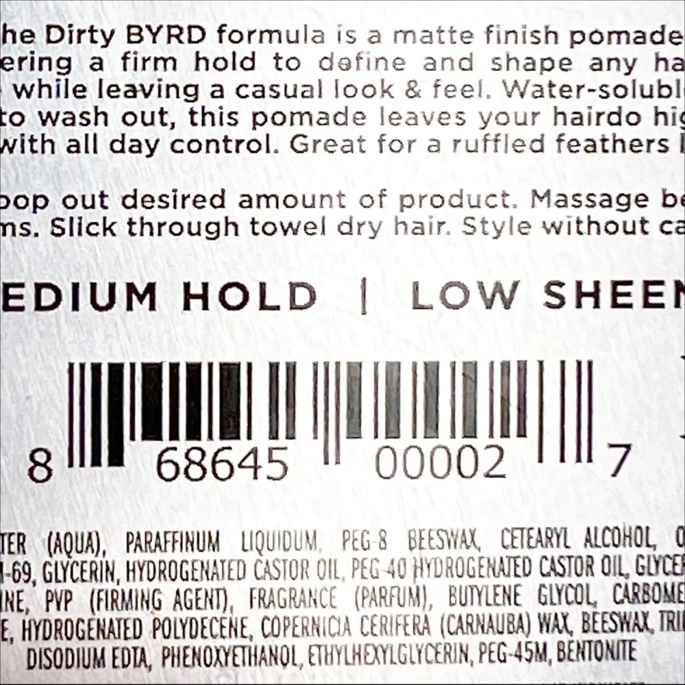 BYRD Hairdo Products one tin